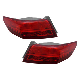 Pacific Best® - Driver and Passenger Side Outer Replacement Tail Lights (CAPA Certified)