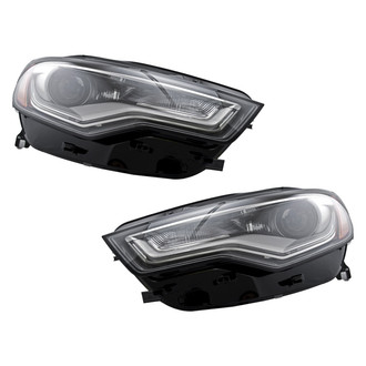 Pacific Best® - Driver and Passenger Side Replacement Headlight Set Lens and Housing (Standard Line)