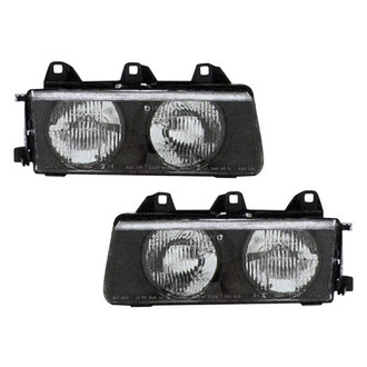 Pacific Best® - Driver and Passenger Side Replacement Headlight Set (Standard Line)