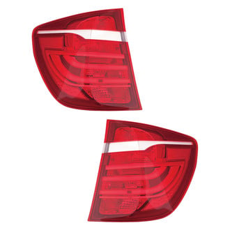 Pacific Best® - Driver and Passenger Side Outer Replacement Tail Light Lens and Housings (CAPA Certified)