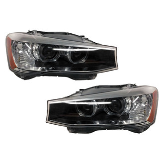 Pacific Best® - Driver and Passenger Side Replacement Headlight Set Lens and Housing (Standard Line)