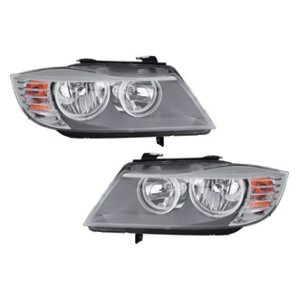 Pacific Best® - Driver and Passenger Side Replacement Headlight Set (CAPA Certified)