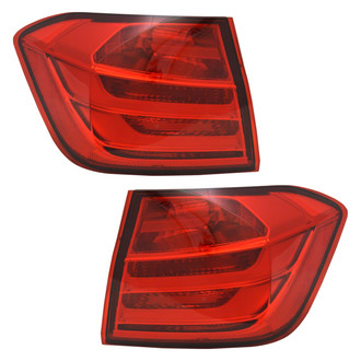 Pacific Best® - Driver and Passenger Side Outer Replacement Tail Light Lens and Housings (CAPA Certified)