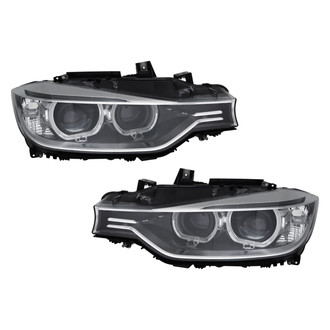 Pacific Best® - Driver and Passenger Side Replacement Headlight Set Lens and Housing (Standard Line)