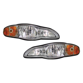 Pacific Best® - Driver and Passenger Side Replacement Headlight Set (CAPA Certified)