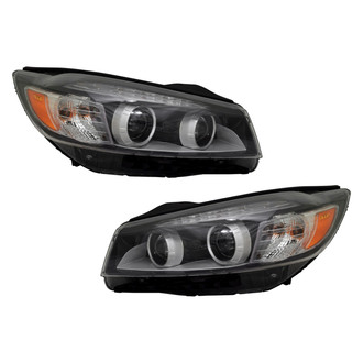 Pacific Best® - Driver and Passenger Side Replacement Headlight Set (NSF Certified)