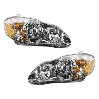 Pacific Best® - Driver and Passenger Side Replacement Headlight Set (CAPA Certified)