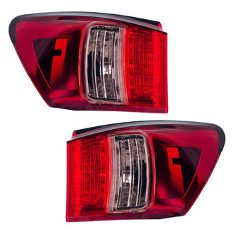 Pacific Best® - Driver and Passenger Side Outer Replacement Tail Light Lens and Housings (Standard Line)