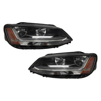 Pacific Best® - Driver and Passenger Side Replacement Headlight Set (NSF Certified)