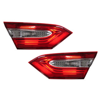 Pacific Best® - Driver and Passenger Side Inner Replacement Tail Light Lens and Housings (Standard Line)