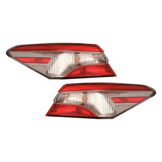 Pacific Best® - Driver and Passenger Side Outer Replacement Tail Lights (Standard Line)