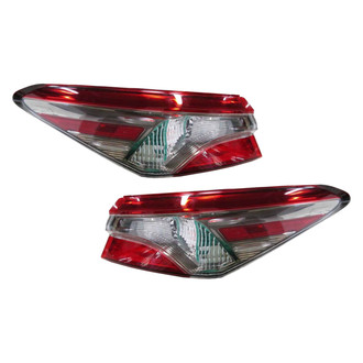 Pacific Best® - Driver and Passenger Side Outer Replacement Tail Lights (CAPA Certified)
