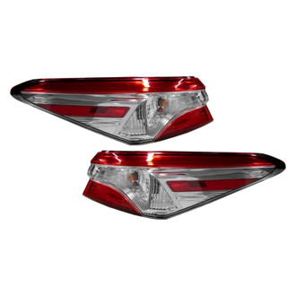 Pacific Best® - Driver and Passenger Side Outer Replacement Tail Lights (Standard Line)