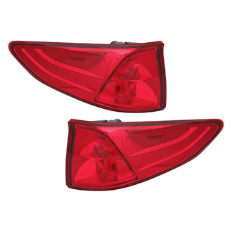 Pacific Best® - Driver and Passenger Side Outer Replacement Tail Lights (CAPA Certified)