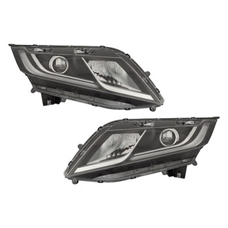 Pacific Best® - Driver and Passenger Side Replacement Headlight Set (CAPA Certified)