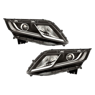 Pacific Best® - Driver and Passenger Side Replacement Headlight Set (NSF Certified)