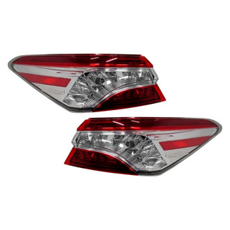 Pacific Best® - Driver and Passenger Side Outer Replacement Tail Lights (CAPA Certified)