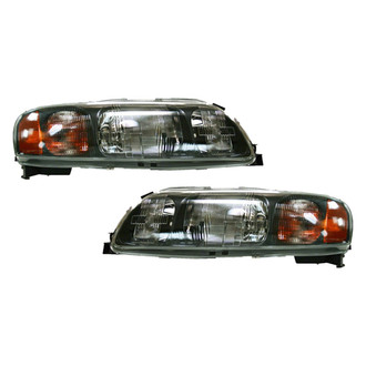 Pacific Best® - Driver and Passenger Side Replacement Headlight Set (NSF Certified)
