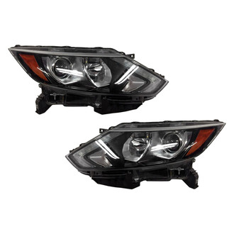 Pacific Best® - Driver and Passenger Side Replacement Headlight Set (NSF Certified)