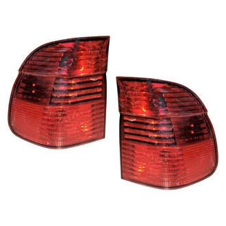 Pacific Best® - Driver and Passenger Side Replacement Tail Light Lens and Housings (Standard Line)