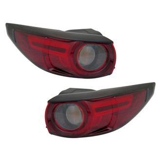 Pacific Best® - Driver and Passenger Side Outer Replacement Tail Lights (CAPA Certified)