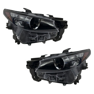 Pacific Best® - Driver and Passenger Side Replacement Headlight Set (CAPA Certified)