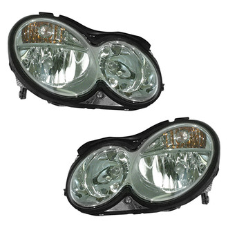 Pacific Best® - Driver and Passenger Side Replacement Headlight Set (CAPA Certified)