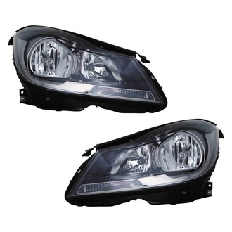 Pacific Best® - Driver and Passenger Side Replacement Headlight Set (NSF Certified)