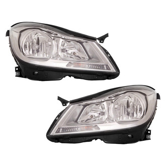 Pacific Best® - Driver and Passenger Side Replacement Headlight Set (NSF Certified)