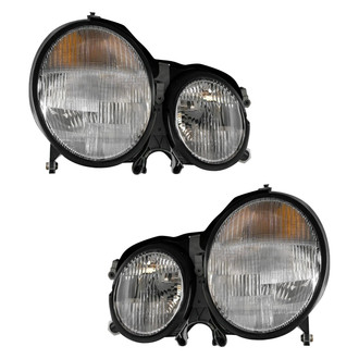 Pacific Best® - Driver and Passenger Side Replacement Headlight Set (Standard Line)