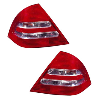 Pacific Best® - Driver and Passenger Side Replacement Tail Light Lens and Housings (Standard Line)