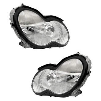 Pacific Best® - Driver and Passenger Side Replacement Headlight Set (Standard Line)