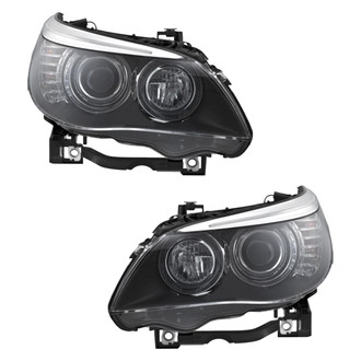 Pacific Best® - Driver and Passenger Side Replacement Headlight Set Lens and Housing (Standard Line)