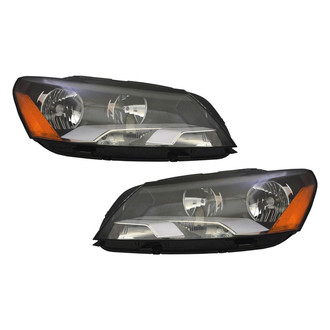 Pacific Best® - Driver and Passenger Side Replacement Headlight Set (CAPA Certified)