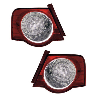 Pacific Best® - Driver and Passenger Side Outer Replacement Tail Lights (Standard Line)