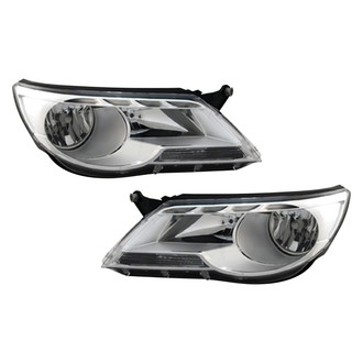 Pacific Best® - Driver and Passenger Side Replacement Headlight Set (CAPA Certified)