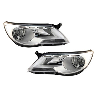 Pacific Best® - Driver and Passenger Side Replacement Headlight Set (NSF Certified)
