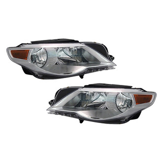 Pacific Best® - Driver and Passenger Side Replacement Headlight Set (NSF Certified)