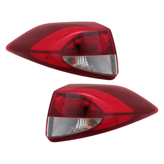 Pacific Best® - Driver and Passenger Side Outer Replacement Tail Lights (Standard Line)