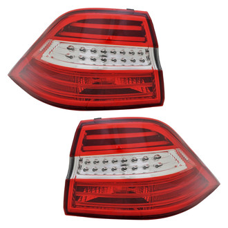 Pacific Best® - Driver and Passenger Side Outer Replacement Tail Lights (Standard Line)