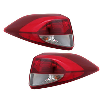 Pacific Best® - Driver and Passenger Side Outer Replacement Tail Lights (CAPA Certified)