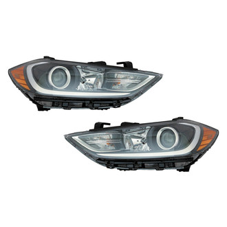 Pacific Best® - Driver and Passenger Side Replacement Headlight Set (NSF Certified)