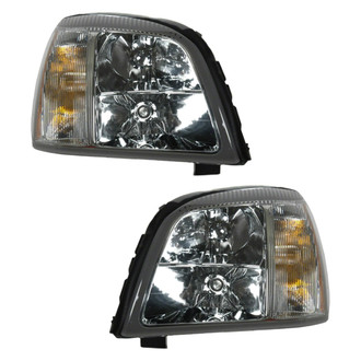 Pacific Best® - Driver and Passenger Side Replacement Headlight Set (CAPA Certified)