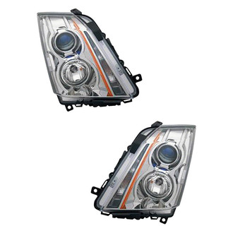 Pacific Best® - Driver and Passenger Side Replacement Headlight Set (NSF Certified)