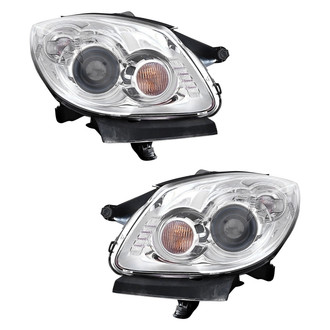 Pacific Best® - Driver and Passenger Side Replacement Headlight Set (CAPA Certified)