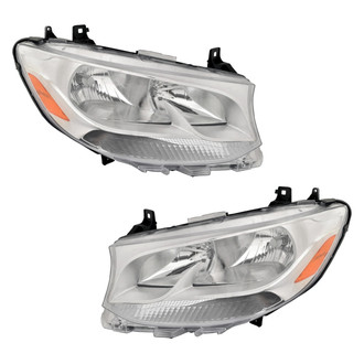 Pacific Best® - Driver and Passenger Side Replacement Headlight Set (Standard Line)