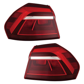 Pacific Best® - Driver and Passenger Side Outer Replacement Tail Lights (CAPA Certified)