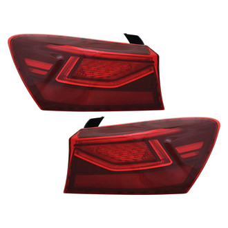 Pacific Best® - Driver and Passenger Side Outer Replacement Tail Lights (CAPA Certified)