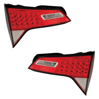 Pacific Best® - Driver and Passenger Side Inner Replacement Tail Lights (CAPA Certified)