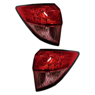 Pacific Best® - Driver and Passenger Side Outer Replacement Tail Lights (CAPA Certified)
